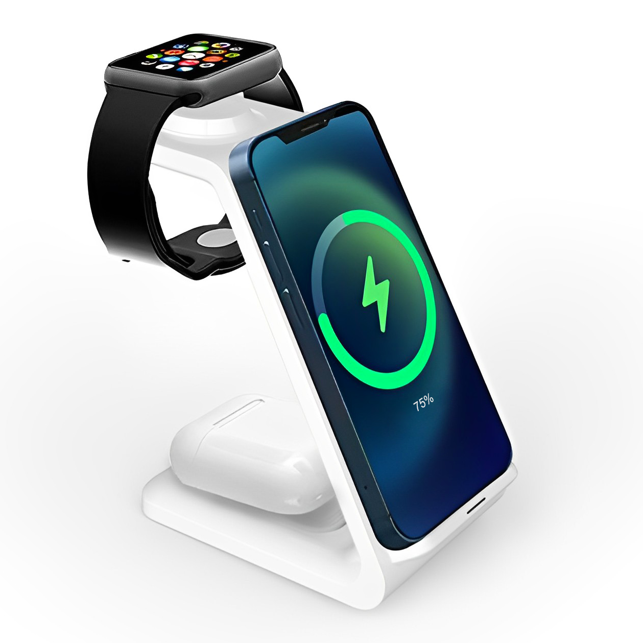 chargeur blanc iphone ecouteur montre